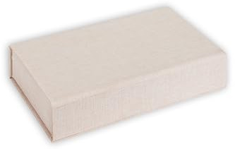 Cofanetto - Box Porta Fotografie in Cotone Grigio - Scatola per Foto e USB - Ideale per Regalo Matrimoni, Battesimi, Comunioni e Occasioni Speciali (Grigio Chiaro)