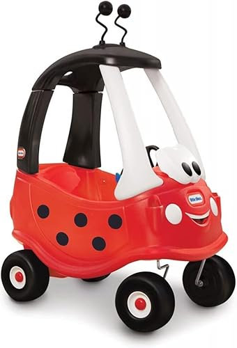 little tikes Ladybug Cozy Coupe Car - Ride-On with Real Working Horn, Clicking Ignition Switch, & Fuel Cap