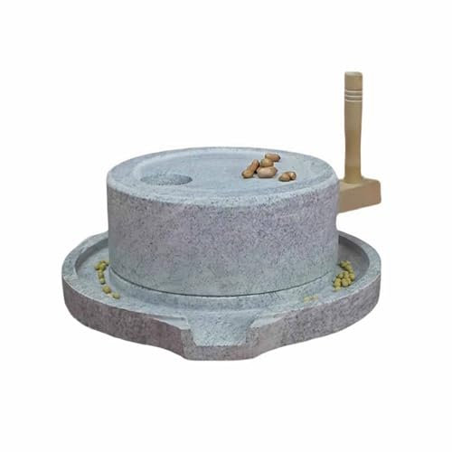 XDAWQP Manual Coffee Grinders Stone Mill Household Rotation Rice Coffee Stone Mill Grinder, Handcrafted Dry/Wet Grain Crushers, Granite Small Capsicum Oatmeal Wheat Berry Grinder,11.8inch/30cm