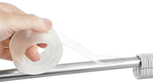 HJZHII Curtain Rod Tape Glide Clear, Curtain Rod Slide Smooth Tape