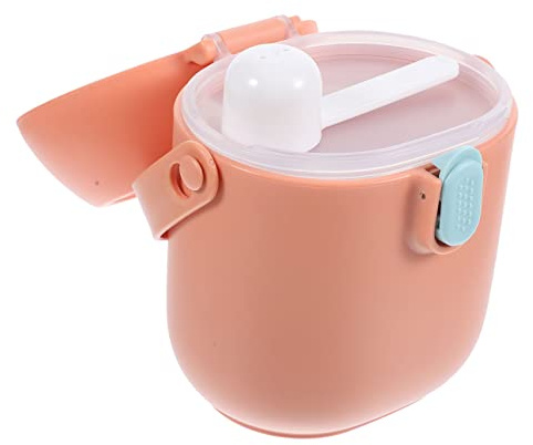 Portable Milk Powder Dispenser with Handle, 450ml Pink