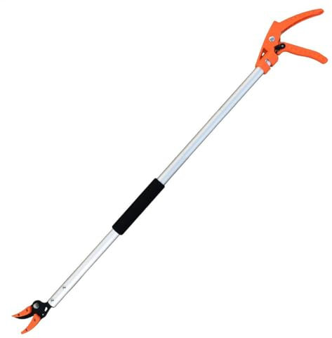 Sécateur à longue portée, coupe et maintien de 100 cm, coupe et maintien avec scie longue portée, coupe-fruits à longue portée, pour la cueillette des fruits, l'élagage des arbres et la tête morte