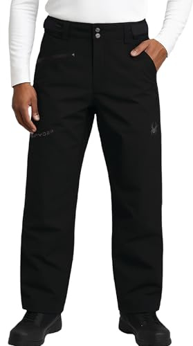 Spyder Mens Snow Pants - High Performance Weatherproof Insulated Stretchy Ski Pants - Warm Winter Pants for Men, Size X-Large, Black Raven