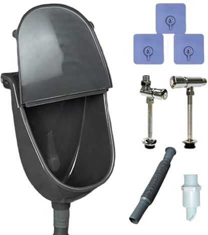 WC Da Esterno - Orinatoio Con Coperchio, Dispositivo Igienico Antiodore, Accessorio Da Bagno Con Montaggio A Parete | WC Per La Casa, Campeggio, Cantiere, Garage, Dormitorio, Camper, Pubblico, P