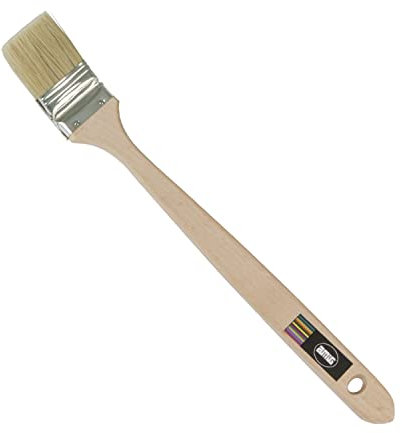 Amig - Paletina Especial para Zonas de Difícil Acceso - 50 mm - Facilita la Limpieza de Radiadores - con Virola Niquelada y Mango Ergonómico de Madera