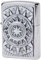 Zippo 2005350 - Accendino a benzina con emblema, in ottone effetto acciaio INOX, 1 x 6 x 6 cm