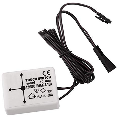 SOTECH 2 st Inbyggda minisensorer SO2W reagerar på beröring genom träplattor, 12V DC/max. 50W / 4,16A, beröringssensor möbler inbyggda sensorer