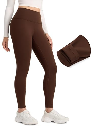 CRZ YOGA Matta fleecefodrade leggings 28'' Lava Brown S