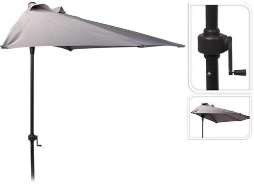 PARASOL PARED ALUMINIO GRIS 250CM