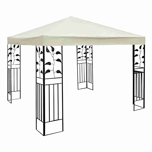 WXZQMZ Toile de Rechange pour pavillon tonnelle Tente, 3 x 3 m Couverture Supérieure pour Le Jardin,pour la Couverture extérieure de Patio de Jardin de Cour Beige 10x10 Ft/300x300cm