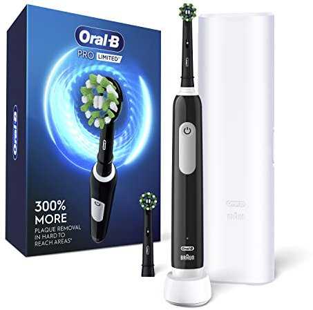 Oral-B Pro Limited Electric Toothbrush with (2) Brush Heads, Rechargeable, Black