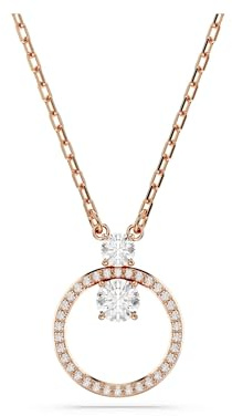 Swarovski Pendentif Constella, Pavé, Taille ronde, Blanc, Placage de ton or rosé