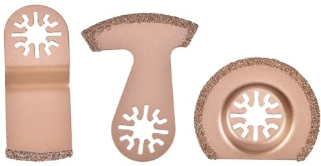 CYTGOUPER 3 Stück Multitool Sägeblätter Set, Oszillierende Klingen für Beton Mörtel Fliesen, Hartmetall Segmentsägeblatt und Tauchsägeblatt für Oszillationswerkzeug