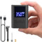 100 PSI Mini Electric Bike Pump, Cordless Portable Bicycle Pump with Digital Pressure Gauge Type-C Function Tire Inflator for E-Bike,Mountain,City,RoadBike with Presta & Schrader Valve