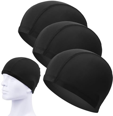 Gorros De Natación Elásticos, 3Pcs Unisex Gorro De Natación, Gorro Piscina Mujer Niños Tela, Gorro Natación Mujer Hombre, Gorro Elásticos De Baño, Unisex Gorro De Natación Piscina, Gorros Piscina Tela