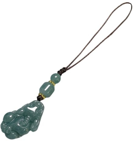 SDFEWRG Natural Myanmar Jade charm Pi Xiu Beaded Phone Charm - Lucky Wealth Attracting Cell Phone Accessory,jade 10cm Cord