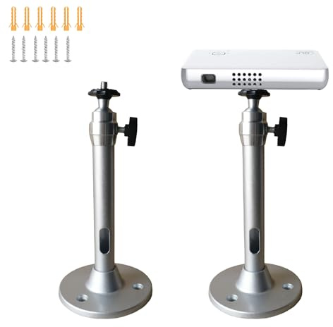CHSEROK Soporte Proyector Techo, 2 Conjuntos de Soporte Proyector Pared, Trípode para Proyectores Puede Girar 360 Grados, Adecuados para Cámaras de Vigilancia y Varias Escenas de