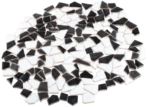 Homoyoyo Piastrelle Fai da Te in Ceramica 200 G Set Piastrelle di Forma Irregolare Smaltate Pietre per Mosaico Artigianale Colori Assortiti per Decorazioni Creative