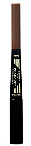 EBIN NEW YORK Secret of Pharaoh Dual Eyebrow Pencil & Mascara Natural Brown | 2-in-1 Brow Pencil & Gel | Water-Resistant, Long-Lasting, Natural Finish | Vegan & Cruelty-Free
