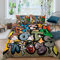 AYMAING Bettwäsche Set Graffiti Mega Coole Bunte Jugendzimmer Bettwäsche New York Street Art Design In Mikrofaser Mit Reißverschluss 155x220 cm + 50x75 cm