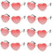 Herz Brille, 8 Paare Rosa Herzbrille Herz Geformt Sonnenbrille Retro Kostümbrille Partybrille, Hippie Brille für 60er 70er 80er 90er für Musik im Freien Party Bar Nachtclub