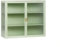 Moderner zweitüriger Hängeschrank mit Glastüren und dreistufiger Lagerung, Vitrine Hängend, Storage Cabinet, Schrank Klein für Eingangsbereich, Wohnzimmer, Badezimmer und Esszimmer (Grün)