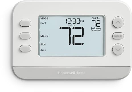 New! Honeywell Home Programmable Thermostat, Single-Stage, 1 Heat/1 Cool Compatibility, Flexible Schedule, X2P, White, RTH21B