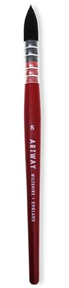 Artway Pincel para trapeador de Acuarela, Rojo, tamaño 5