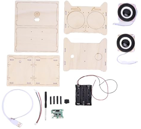 Pongnas Altoparlante Bluetooth Craft Kit Altoparlante Stereo Radio FM Kit Elettronica FAI DA TE Costruire Componenti Elettronici per Esperimenti Scienziati Attività Estive