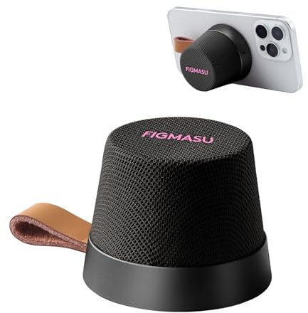 FIGMASU Magnetic Bluetooth Speaker Mini Portable, Phone or Tablet Stand Wireless Speakers Lightweight Small But Loud, Waterproof Speakes for Travel, Bike, Outdoors, Shower, His/Her Birthday Gift