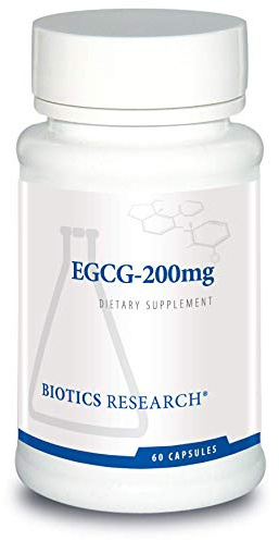 Biotics Research EGCG 200 mg Green Tea Extract, Camellia sinensis, 50% EGCG, Polyphenols, Cardiovascular Support, Neuroprotection, Healthy Immune Function, Maintain Healthy Metabolism, 60 Capsules