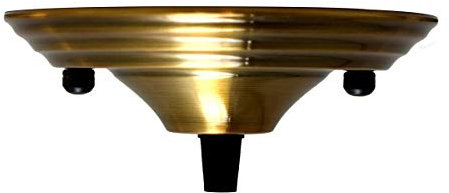 DC Voltage Industrielle Vintage-Deckenrosette, Durchmesser 140 mm x 40 mm, für Pendelleuchte, Metallschnur, Griffplatte, Lichtpunkt, Kabeleinführung, Fassung, Kronleuchter