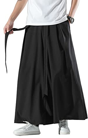 Seidarise Men's Wide Leg Casual Harem Linen Japanese Yoga Harem Pants Hip hop Joggers Baggy