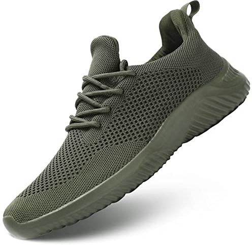 Wrezatro Men's Slip on Walking Shoes Ultra Light Breathable Non Slip Running Shoes Casual Fashion Sneakers Mesh Workout Sports