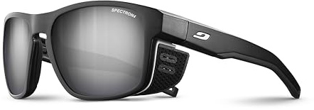 Julbo Shield M Occhiali da Sole, Nero Translu Opaco/Bianco, Taglia Unica Unisex-Adulto