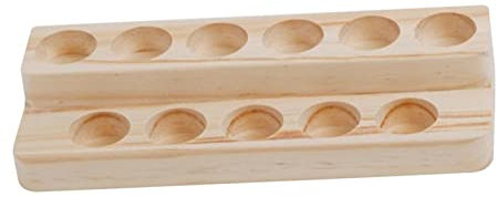 Colcolo Organizer für ätherische Öle aus Holz mit 11 Fächern, Nagellackregal, Make-up-Ständer aus Holz, Make-up-Aufbewahrungsregal für ätherische Öle auf dem