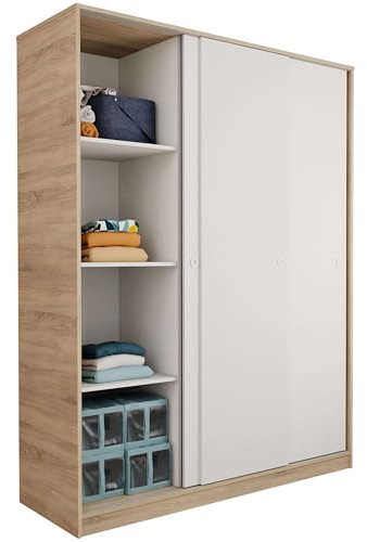 Abitti Armario Tibet 3 Puertas correderas Color Cambrian y Blanco 150x200x55 cm