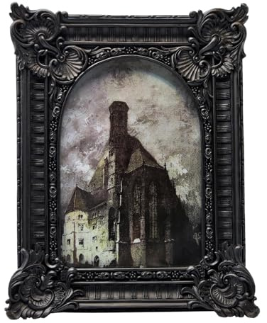 BILXIM 4x6 Vintage Picture Frame, Antique Black Ornate Arched Photo Frame for Wall Hanging or Tabletop Display, Retro Gothic Home Decor, Photo Gallery Art