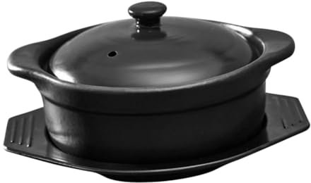 COLLBATH Pentola in Ceramica da 1 26 Litri con Coperchio Pentola per Bibimbap per Riso E Spaghetti Pentola per Stufato di Pollo Pentola Antiaderente Facile da Pulire per La Cucina