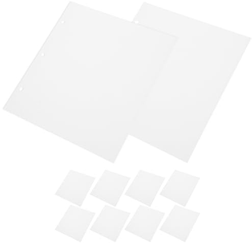 Angoily Lot de 10 Feuilles Autocollantes pour Album Photo, Pages Intérieures à 3 Trous, Format 6 Pouces, pour Organiser Albums de Souvenirs