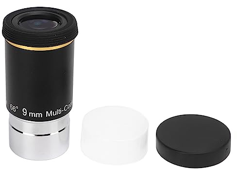 9mm Wide Angle Astronomical Telescope Eyepiece, 1.25in Telescope Eyepiece with 66 Degree Field of View, FMC Green Coated Optical Glass Lens for Stargazing, Nebula Observation and
