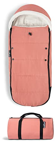 Babyzen YOYO Fußsack, Ginger - Sherpa-Futter und Fleece-Kapuze mit Kordelzug hüllen das Baby in wohlige Wärme - Inklusive Tragetasche - Maschinenwaschbar