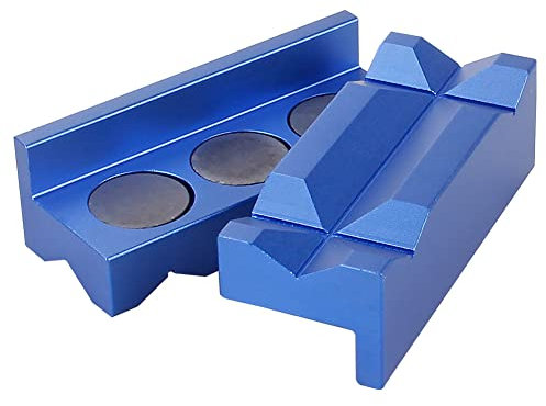 iSpchen 2 Piezas Mordazas Protectoras,Mordazas Tornillo Magnéticas, Mordazas Protectoras De Tornillo Banco Rotación Tornillo Banco Magnético Almohadillas De Mordazas Tornillo Banco Protección