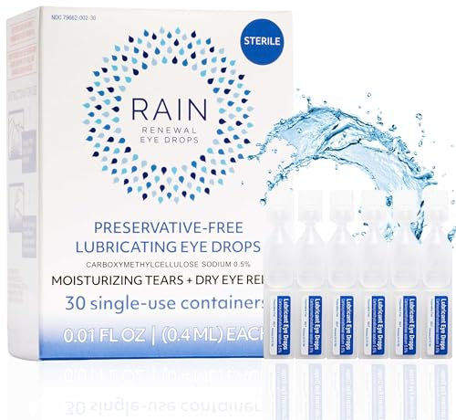 Rain Preservative Free Eye Drops for Severe Dry Eyes – More Natural Eye Drops for Dry Eye Relief – Proprietary Formula Relieves Dry, Itchy Eyes – Take Back Your Eye Comfort