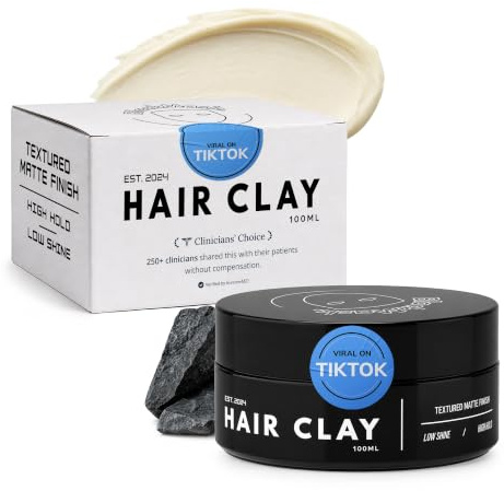 BlackMask Hair Clay for Men, Strong Hold Hair Styling Clay, 3.52oz (1 Pack)