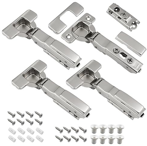 Cerniera Softclose adatta per Ikea UTRUSTA cerniera 110 e cucina METOD con cerniera integrata per porta ammortizzatore, incluse istruzioni per il montaggio (4 pezzi)