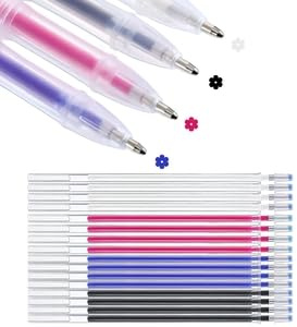 Marqueurs Effaçables à Chaud - 4 Couleurs Avec 20 Recharges, Marqueurs de Tissu Effaçables à Chaleur, Marqueur Interchangeables pour Quilting Couture et Tissus pour Projet de Couture Patchwork