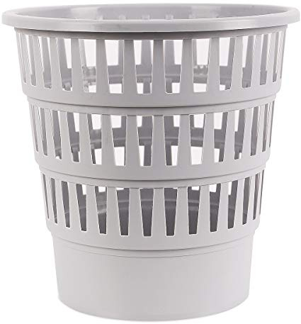 Office Products 19053621-10 - Papelera de plástico (16 L, resistente a los desgarros, 1 unidad), color gris
