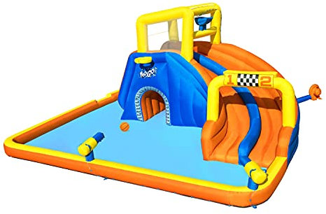 Bestway H2OGO Super Speedy Water Park | Outdoor Water Park with Tunnel, Built-In Slide, Water Gun and Climbing Wall for Kids and Adults