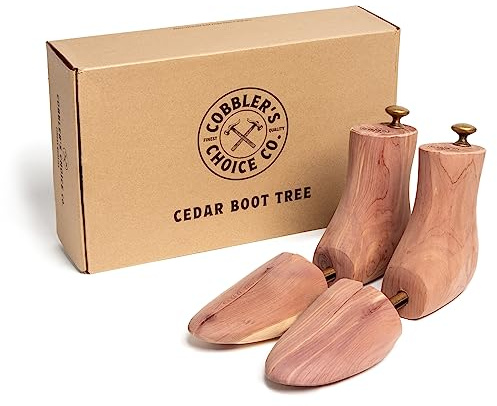 Cobbler's Choice Cedar Boot Trees for Men - Aromatic Wood with Split Toe